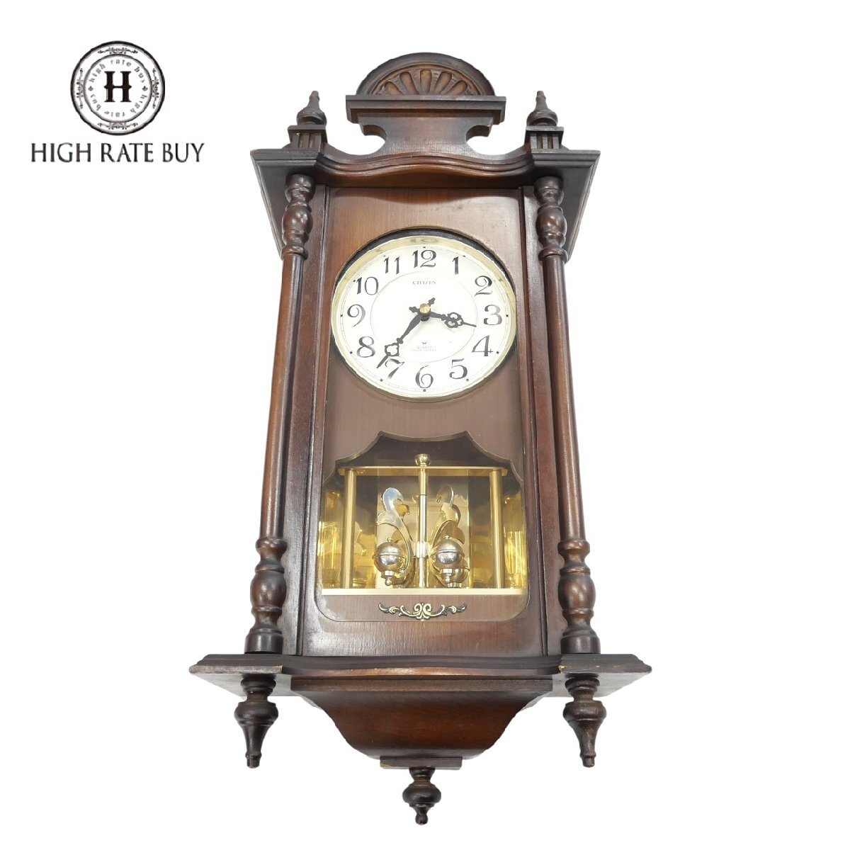 昭和レトロ 和時計 シチズン 置時計 HOUR STRIKE 4JEWELS 昭和レトロ 和時計 シチズン 置時計 HOUR STRIKE 4JEWELS 昭和