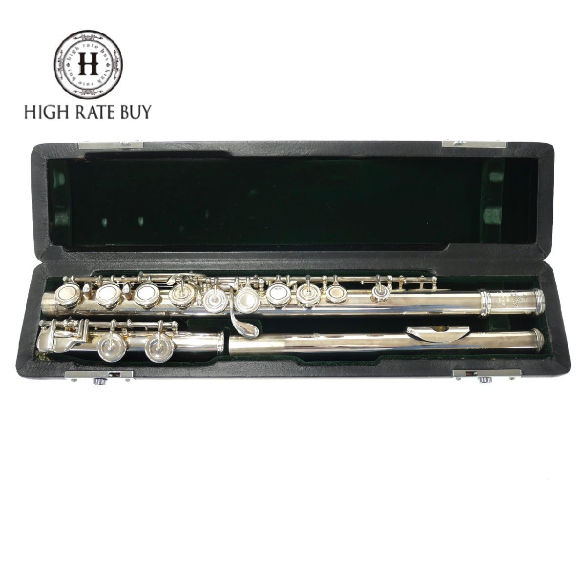 【美品】シルバー フルート 本体　ケース付き Pearl LL-FLCH1#IV アイボリー コラボレーションフルートケース