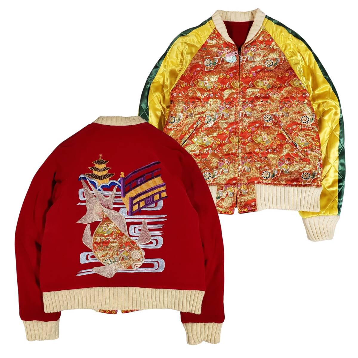 ドライボーンズ　スカジャン　リバーシブル 楽天市場】Dry Bones[ドライボーンズ] スカジャン DJ-547 SKULL