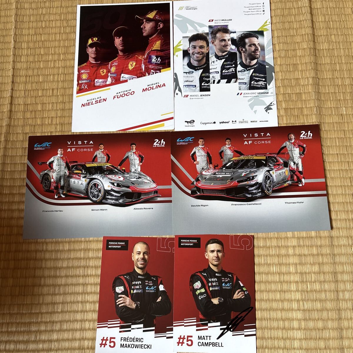 25WECドライバーカード トヨタ,ポルシェ,フェラーリ,BMW,ロッシ46他 25WECドライバーカード トヨタ,ポルシェ,フェラーリ,BMW,ロッシ