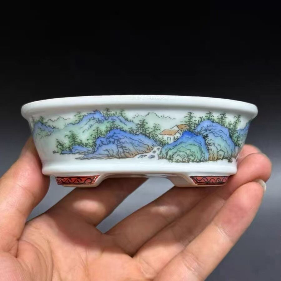 浮彫鉢  盆栽鉢 植木鉢 小品盆栽鉢 大品盆栽鉢 陶磁器 四方柱形鉢 四方彩花鉢 浮彫陶磁鉢 盆栽鉢 植木鉢 小品盆栽鉢