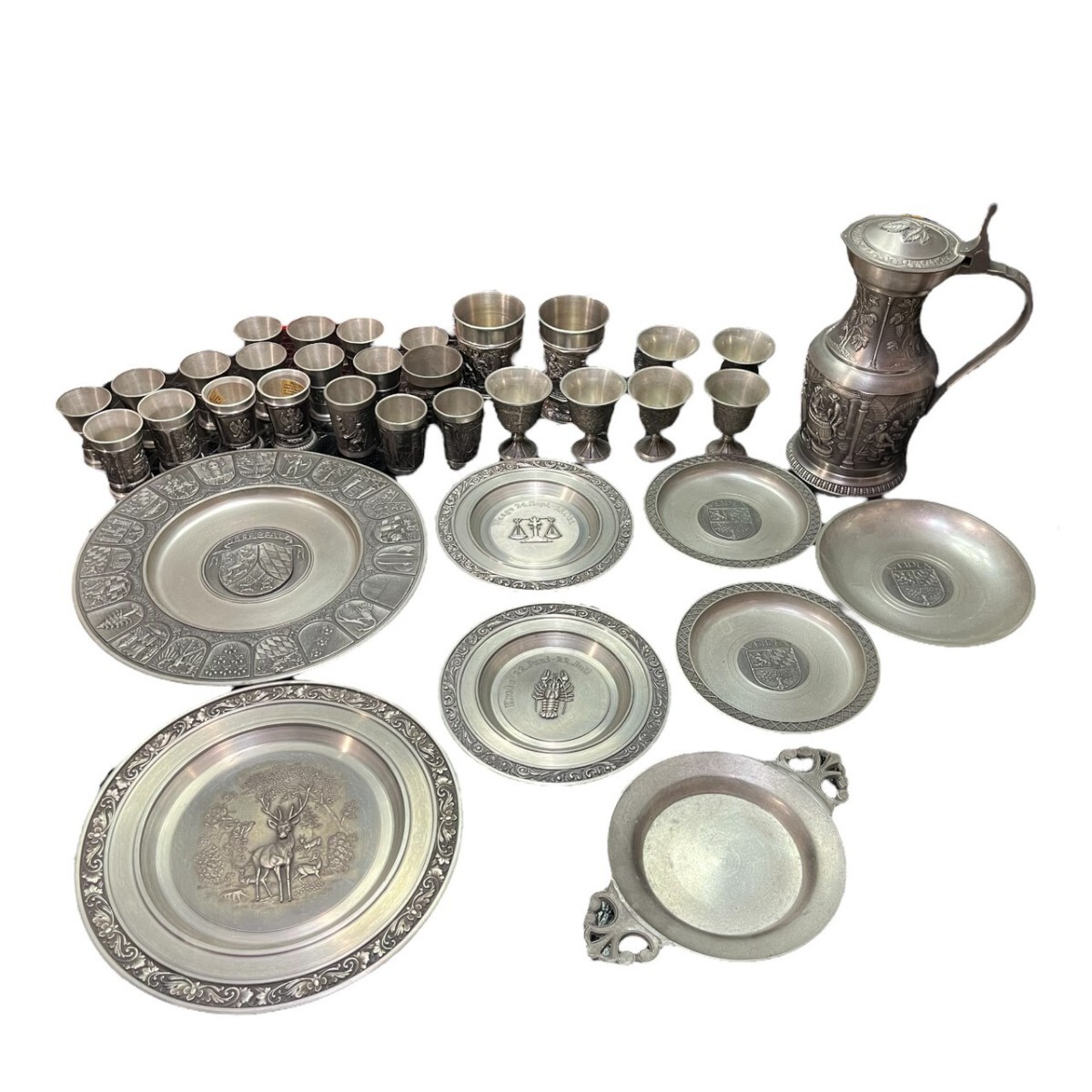 Yahoo!オークション -「ピューター ポット」(錫製) (金属工芸)の