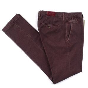 【新品未使用】JACOB COHEN ヤコブコーエン◆Made in Italy◆ACADEMY BOBBY◆31◆秋冬 バーガンディ スリム コットン パンツ◆スラックス