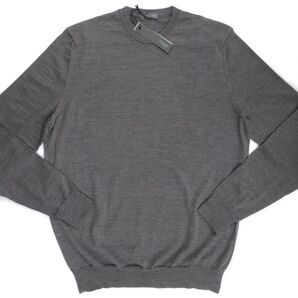 【新品未使用】DRUMOHR MODERN ドルモア モダン◆Made In Italy◆50◆Super 140’S ウール ニット クルーネック セーター◆グレー