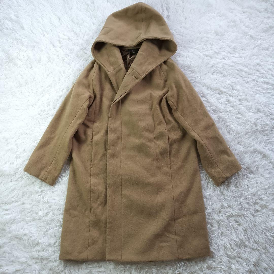 wjk　ダブルジェーケー　コート　カモフラ　迷彩 L　フード　厚手　毛　ウール　