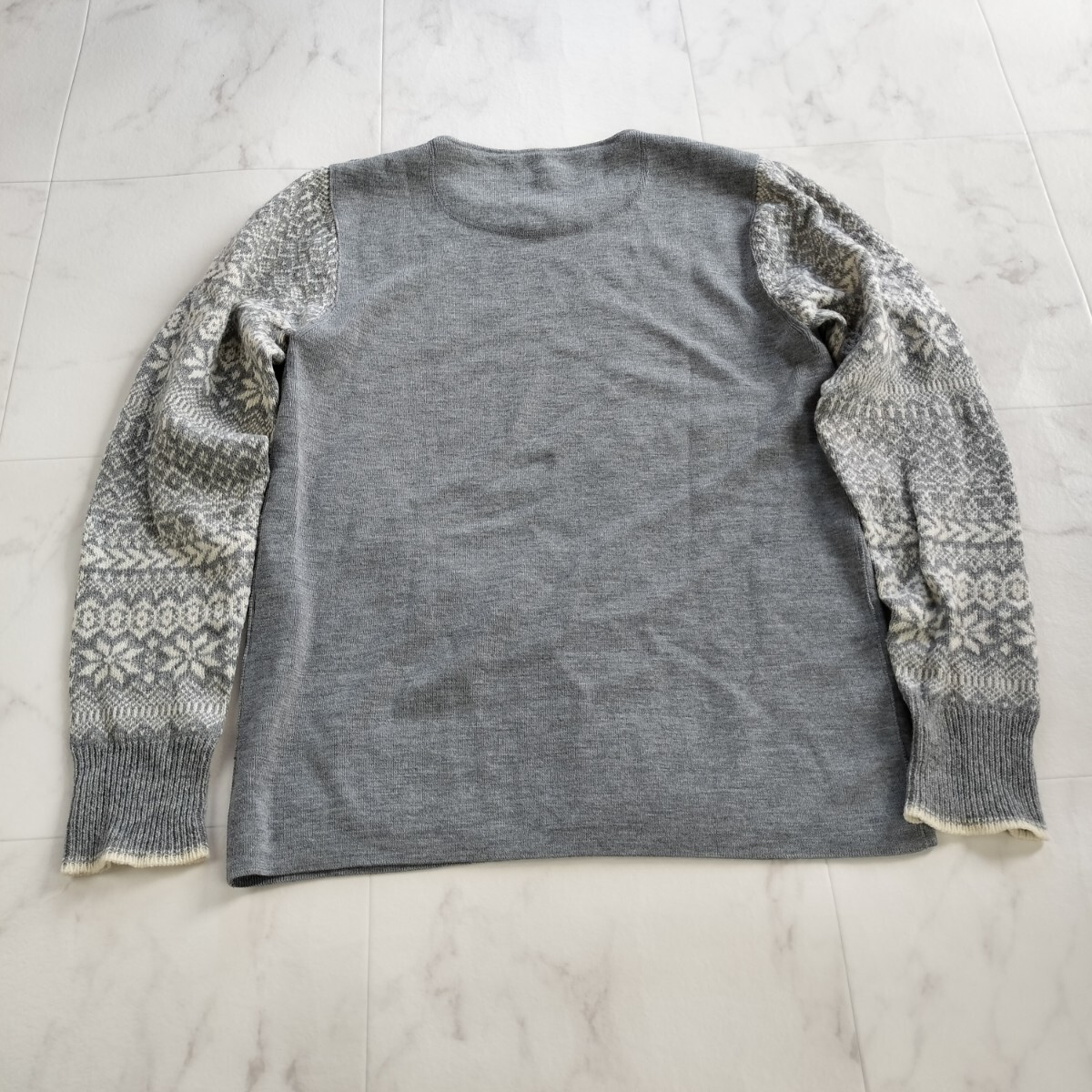 SIDE SLOPE　サイドスロープ　ウール100%　ニット　セーター　肩ボタン