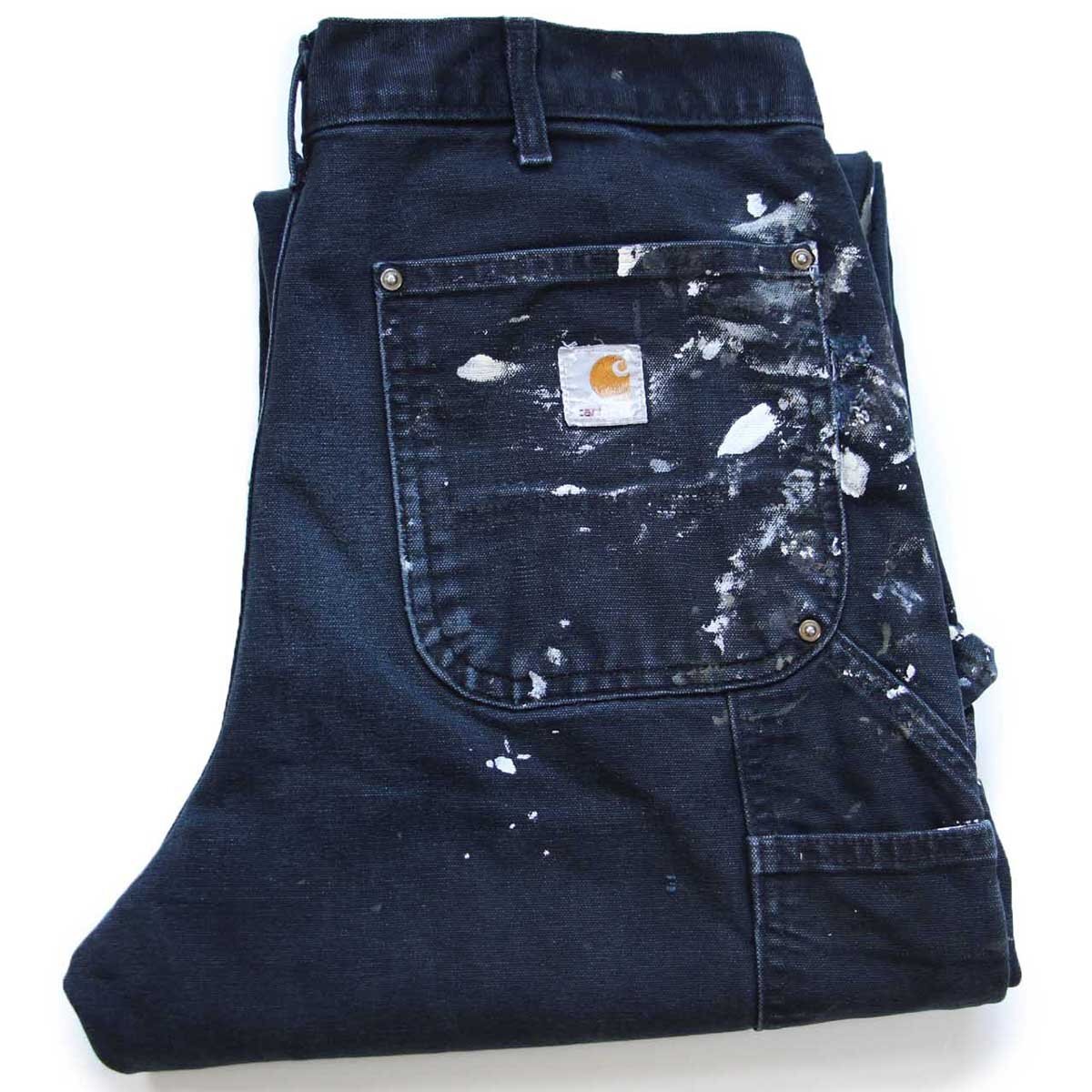 【海外古着】Carhartt カーハート　ダブルニー　ブラック　36×30 90's Carhartt カーハート ダブルニー ブラック (36×30)/A8363P