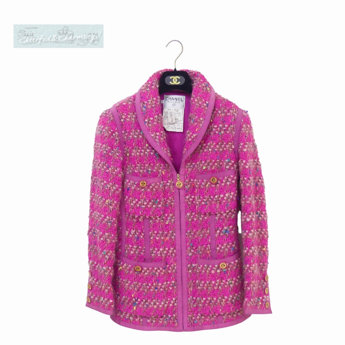 シャネル　キュロットスカート リネン　ヴィンテージ ゴールドココマークボタン シャネル キュロットスカート リネン ヴィンテージ ゴールドココ