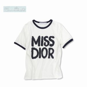 Christian Dior MISS DIOR Футболка M белый/черный хлопок лен пчела