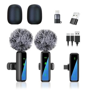 ピンマイク スマホ マイク 【ノイズ低減 超強信号】 iPhone/Android/カメラ対応 2人同時使用 伝送距離300m ノイズ軽減 音画同期 3.5mm