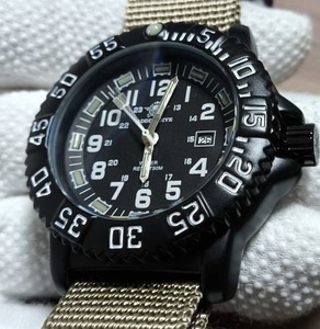 黒緑nato addiesdive ミリタリーウォッチ ルミノックス LUMINOX オマージュ クォーツ タフネス サバゲー 特殊部隊 ネイビーシールズ