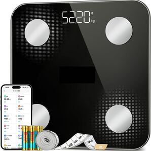 体重計 スマホ連動【BIA測定技術】 体脂肪計 高精度 体組成計 体重/ボディスケール Fitbit連携 ヘルスメーター iOS/Android対応