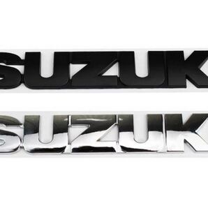 SUZUKI エンブレム ステッカー ロゴバッジ ABS製 シルバー / マットブラック 2色選択可能 外装 カスタムパーツ スズキ汎用