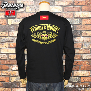 【S】TEMMYE ティミー 長袖Tシャツ ロンT by CREAM SODA クリームソーダ KUSTOM-G L/S Tシャツ TE25T-04BLACK バイカー ホットロッド