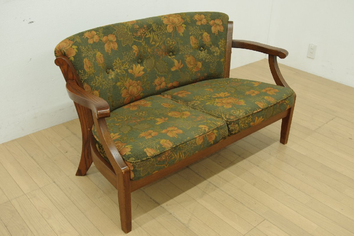 三越　カントリーハウス　ブルージュ　最高級　美品　ソファ　3人掛け　グリーン Yahoo!オークション -「三越家具 ブルージュ」(ソファ、ソファ