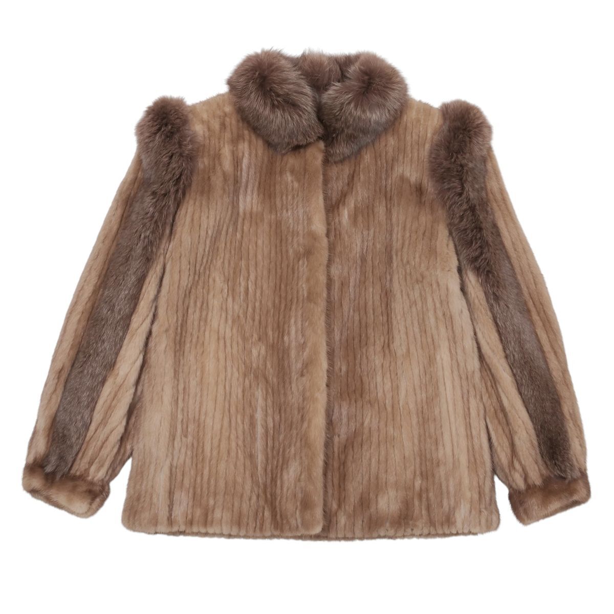 美品✨ヴァレンチノ×サガミンク シェアードミンク リアルファーコート ブラウン 美品✨ヴァレンチノ×サガミンク シェアードミンク リアルファーコート