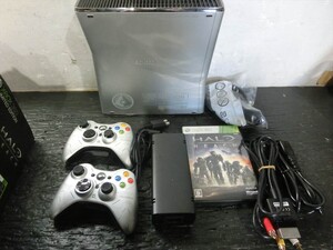 T【B9-38】【140サイズ】XBOX360 本体セット Halo:Reach リミテッドエディション/通電可/ジャンク扱い/※傷・汚れ有