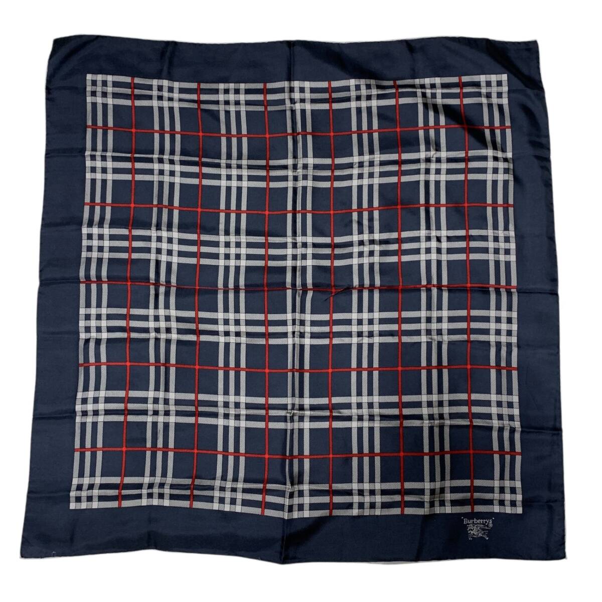 バーバリー　シルクコットン　ハンカチ　スカーフにも　ノバチェック　箱無し発送 BURBERRY 未使用 バーバリー ハンカチ ブルー ベージュ ピンク