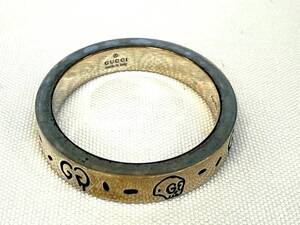 GUCCI Gucci Icon Ghost Ring Ag925 кольцо с гравировкой размер 18 вес 4,9 г ISSM4596S