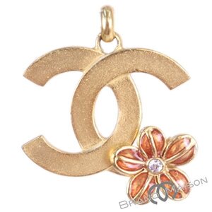 新品同様【シャネル】ココマークペンダントトップ/フラワーモチーフ/GPメッキ/03P/ゴールド/レディース/アクセサリー/CHANEL