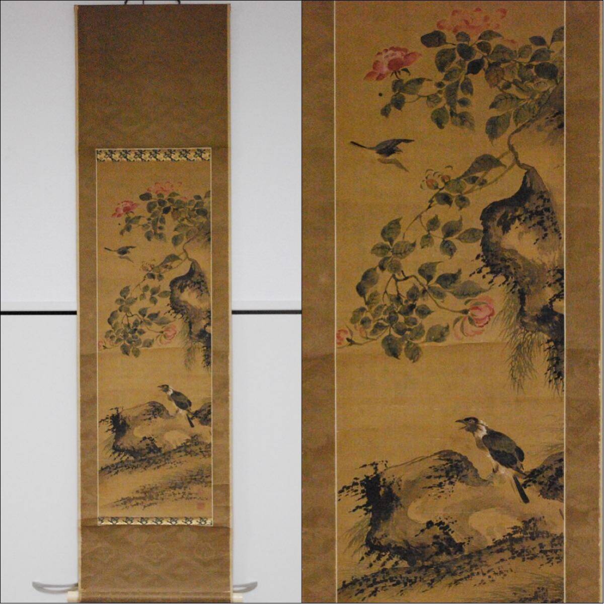 熊代熊斐筆　　稀有な紙本水墨画　【　切　竹　之　図　】　掛軸一幅　　469 掛軸 熊代 熊斐 江戸中期 | 古物屋次元 オンラインショップ