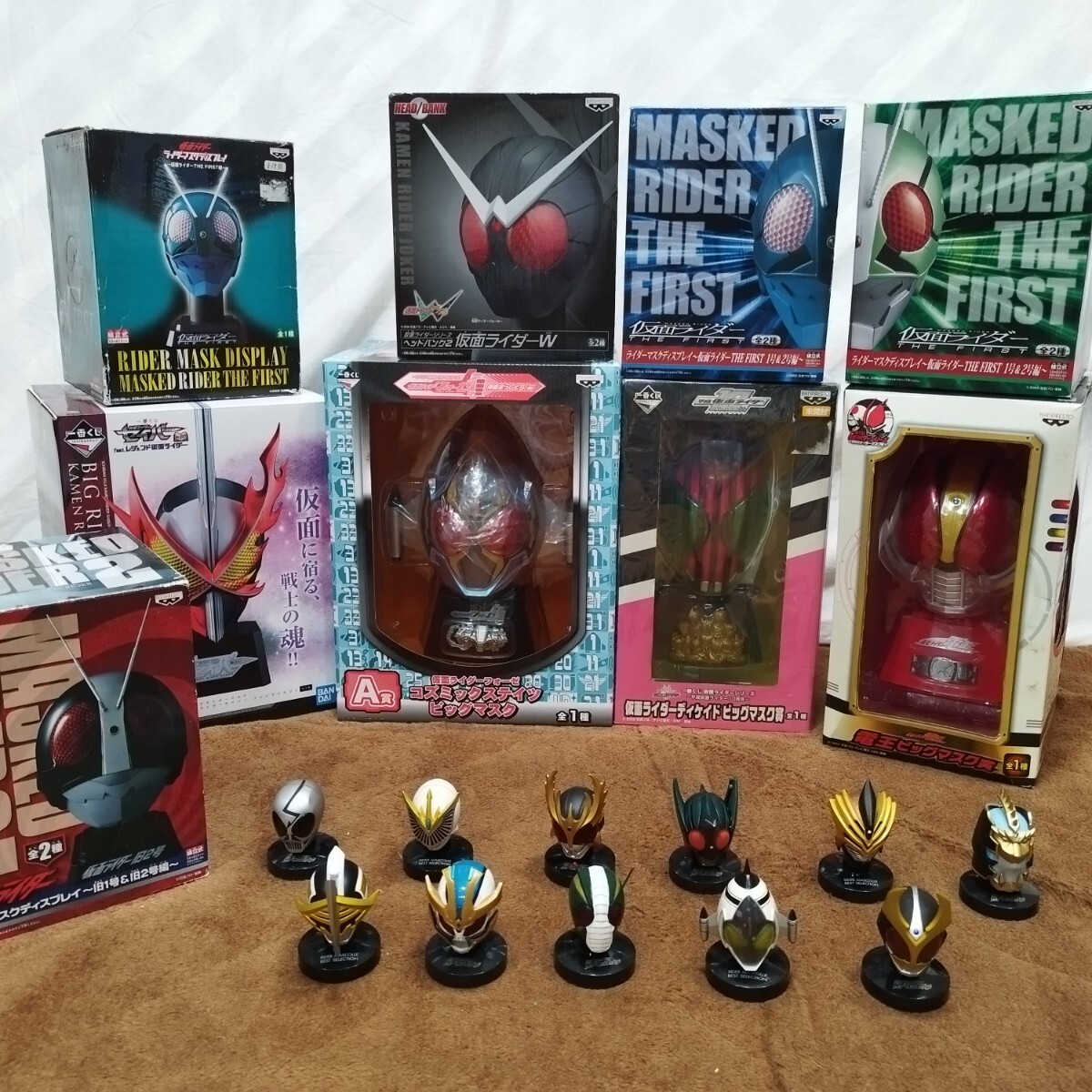 仮面ライダー　ビッグマスク　まとめ売り　セット　一番くじ　プライズ　フィギュア Yahoo!オークション -「仮面ライダー 一番くじ ビッグマスク」の