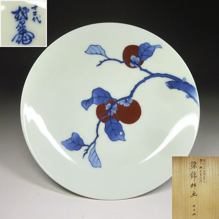 1877 十二代　柿右衛門　染錦　牡丹唐草　灰皿　未使用 Yahoo!オークション -「十二代柿右衛門」(染錦) (伊万里、有田