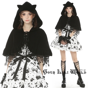 即納 BW086-M 地雷系 ファッション フード付 ショートポンチョ ライブ衣装 舞台衣装 ステージ衣装 イベント衣装 仮装 ハロウィン