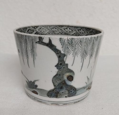 古伊万里　江戸前期　あげ底檜垣紋蕎麦猪口　無傷　本物保証 古伊万里 蕎麦猪口 1客 （江戸時代末） | 賢祥堂 うつわ店