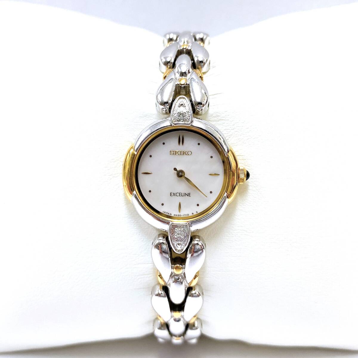 【稼働品】 SEIKO エクセリーヌ 6Pダイヤ レディース 腕時計 ドレス 楽天市場】セイコー 1F20-0AW0 エクセリーヌ 6P ダイヤモンド