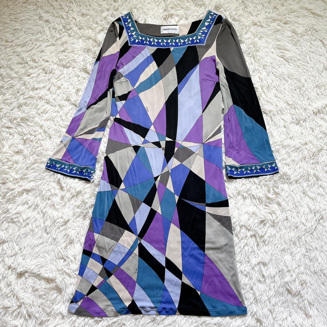 【未使用品】エミリオプッチ 総柄 ワンピース ベルスリーブ ブルー 2025年最新】Yahoo!オークション -エミリオ プッチ ワンピースの