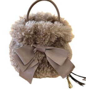 M'S Gracie пушистый мех сумка милый бежевый