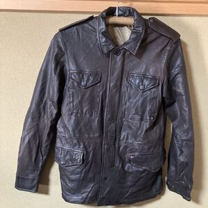 ガイジンメイド、ラムレザーベジタブルダイフィールドジャケットM-65 ダークブラウン/Sサイズ