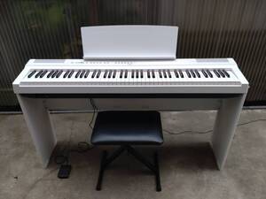 11656-06★直接引取限定/YAMAHA ヤマハ 電子ピアノ DIGITAL PIANO P-125WH Pシリーズ ホワイト 2018年製 スピーカー出力不可 ジャンク★