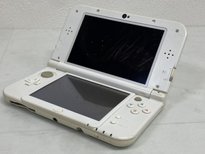 11749-065★1円~Nintendo Newニンテンドー3DS LL RED-001 パールホワイト 本体のみ 動作確認済 液晶ムラあり 傷・汚れあり 現状品★