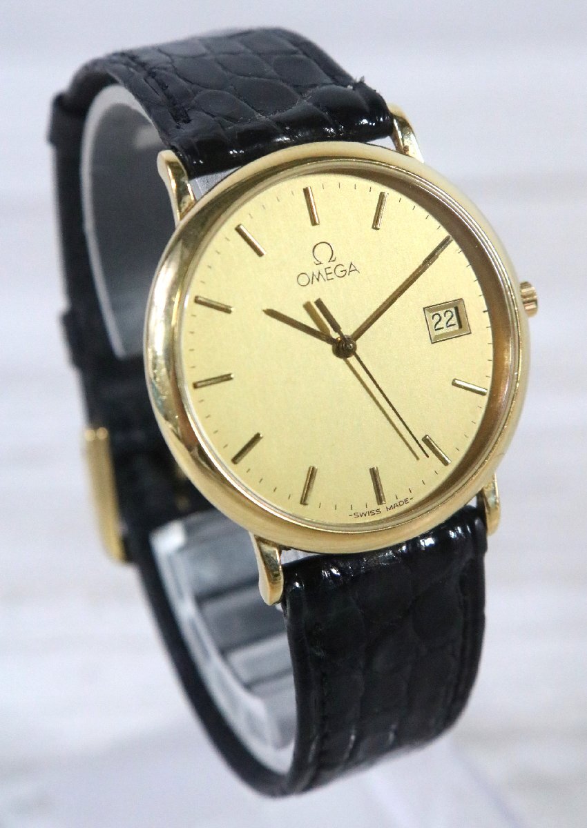 オメガ デビル　クォーツ　メンズ　ボーイズ　電池交換済み OMEGA】オメガ『デビル』メンズ クォーツ 1週間保証【中古