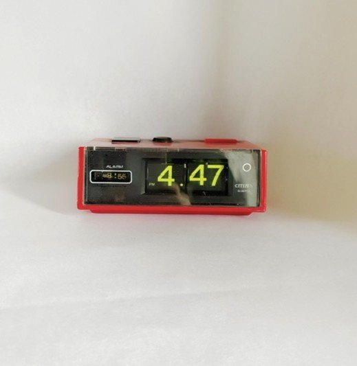 citizen パタパタ時計　置き時計　オレンジ　レトロ 即日発送】CITIZEN オレンジ 置き時計 昭和レトロ アンティーク