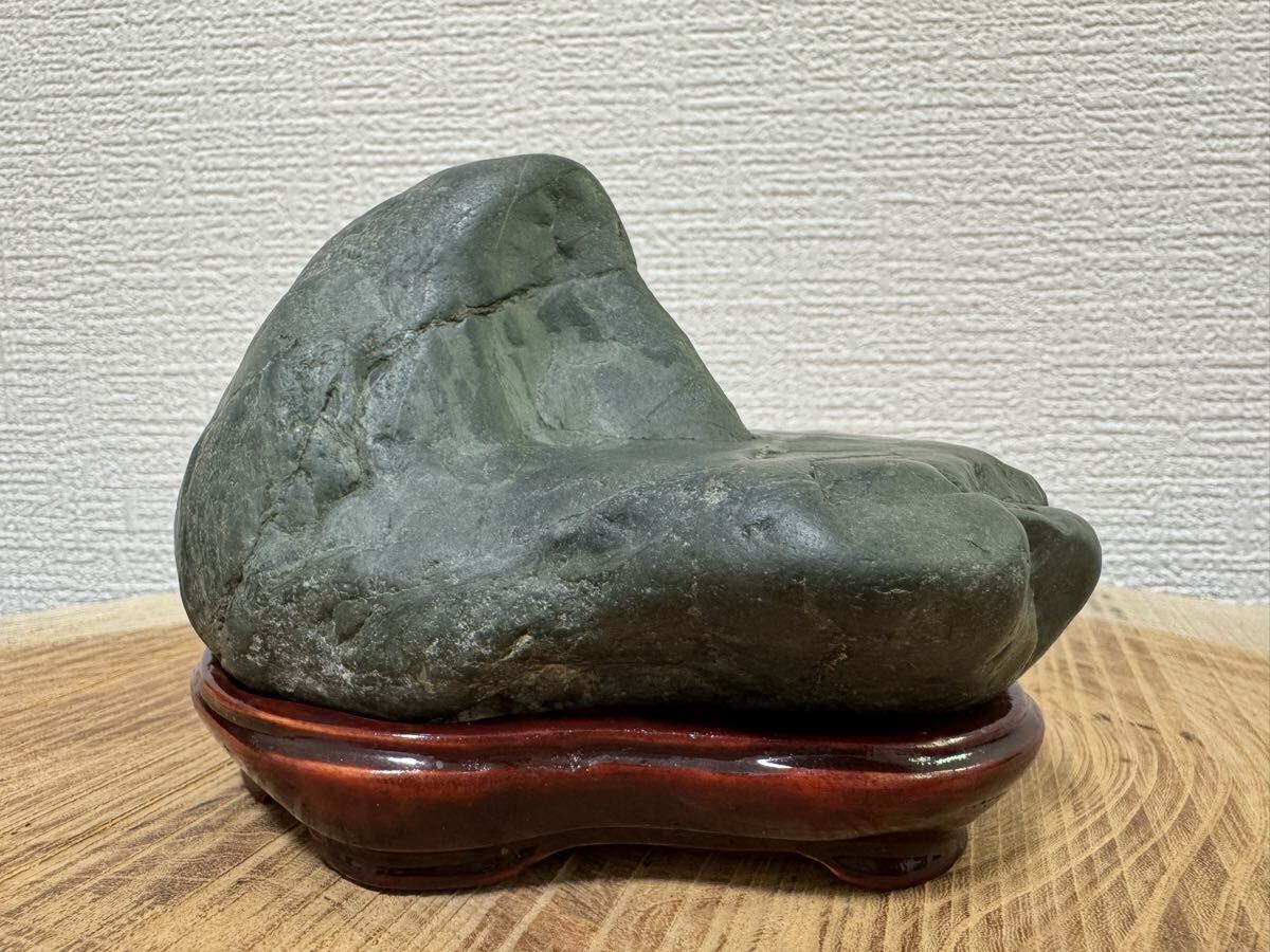 神居古潭石、鑑賞石、水石、台座付き神居古潭石、古潭石 Yahoo!オークション - 鑑賞石 水石 神居古潭石2－16 連山型