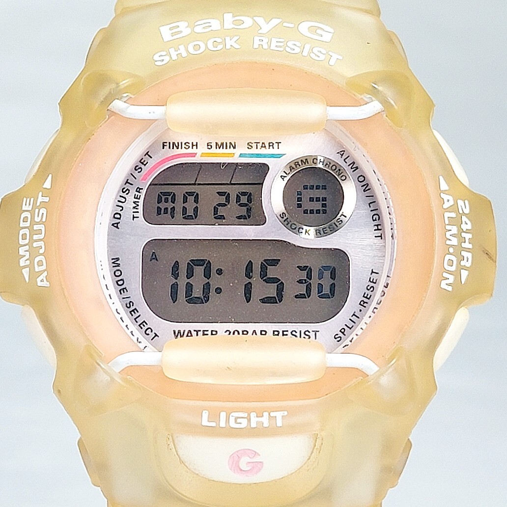 [値下げしました］カシオ　Baby-G(BG−370WCー9T) 電池切れ】CASIO カシオ Baby-G BG-370 スケルトン イエロー