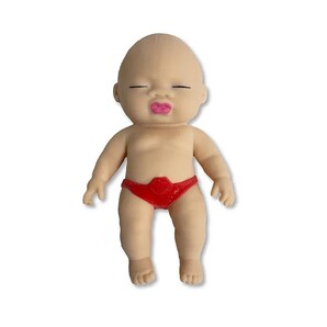 アグリーベイビーズ 赤ちゃん 伸びる ベイビー おもちゃ 小さい (ミニ1体 あかパンツ) レッド ブサイク 変形 ストレス軽減 人形 可愛い