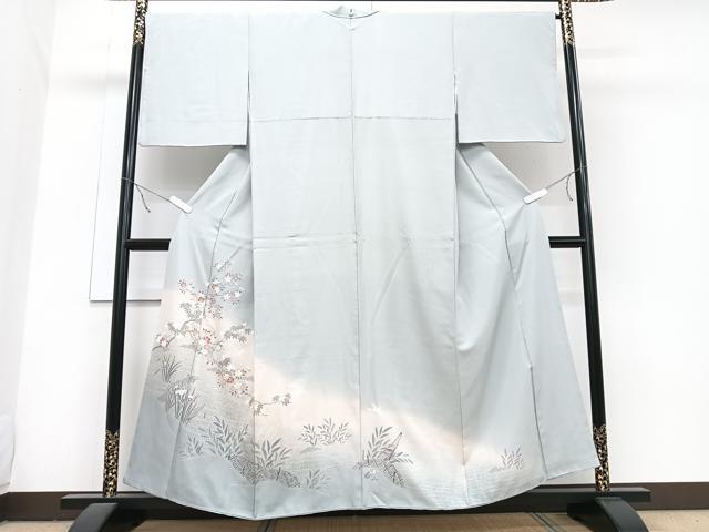 平和屋着物■訪問着　枝花文　金彩　逸品　未使用　CAAH1012yc 平和屋着物○訪問着 杢目絞り 陶器枝花文 暈し染め