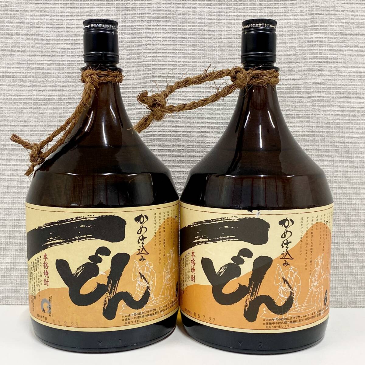 新品　焼酎　一どん　1800ml　2本　化粧箱あり 一どん 《芋焼酎》 25度 1800ml 杜氏の里笠沙｜かごしまの焼酎家