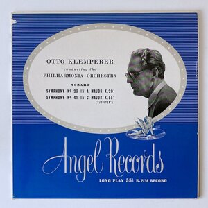 LP/ オットー・クレンペラー / モーツァルト:交響曲第29番。第41番「ジュピター」 / コーティングJK CS ANGEL ACA.54 24648