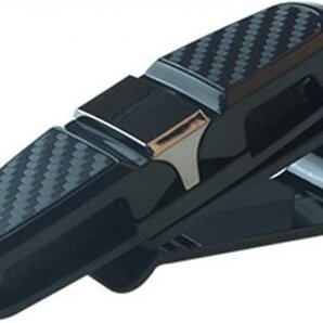 サングラス メガネ ホルダー 挟むだけで簡単に取り付け サンバイザー サングラスホルダー 眼鏡クリップ カード入れ 車用品 車載 黒