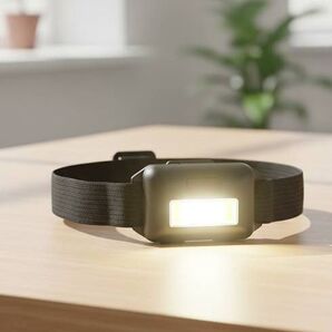 【即決・送料無料】作業に最適!広範囲を明るく照らす COB LEDライト(ヘッドライト/クリップ式)電池駆動