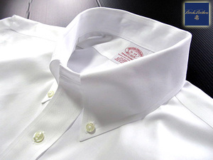 *100 иен старт! Brooks Brothers BROOKS BROTHERS кнопка down рубашка длинный рукав XL размер редкий товар Brooks premium * белый