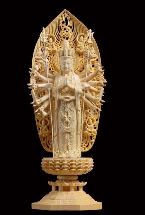 ※中国古美術/千手観音菩薩座像/ 楽天市場】中国木彫仏像 千手観音座像 1点物 エスニック