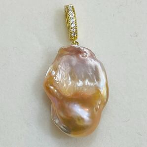 光沢抜群 本真珠 ペンダントトップ 天然 照り艶抜群 Pearl jewelry ナチュラル ゴールドパール 大粒 ジュエリー アクセサリー 開閉式