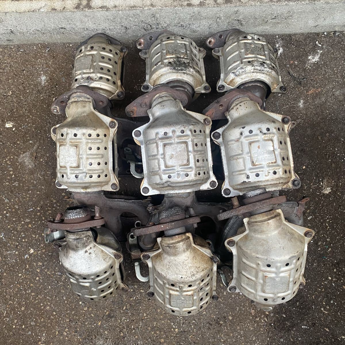 スズキ MH23S ワゴンR K6A ターボ 触媒 5本線 中古 ジャンク スズキ MH23S ワゴンR K6A ターボ 触媒 5本線 中古 ジャンク