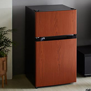 【左右開き対応で設置場所を選ばない】 小型冷蔵庫 サブ冷蔵庫 省エネ インテリア 家電 一人暮らし 新生活 コンパクト 家庭用 ウッド